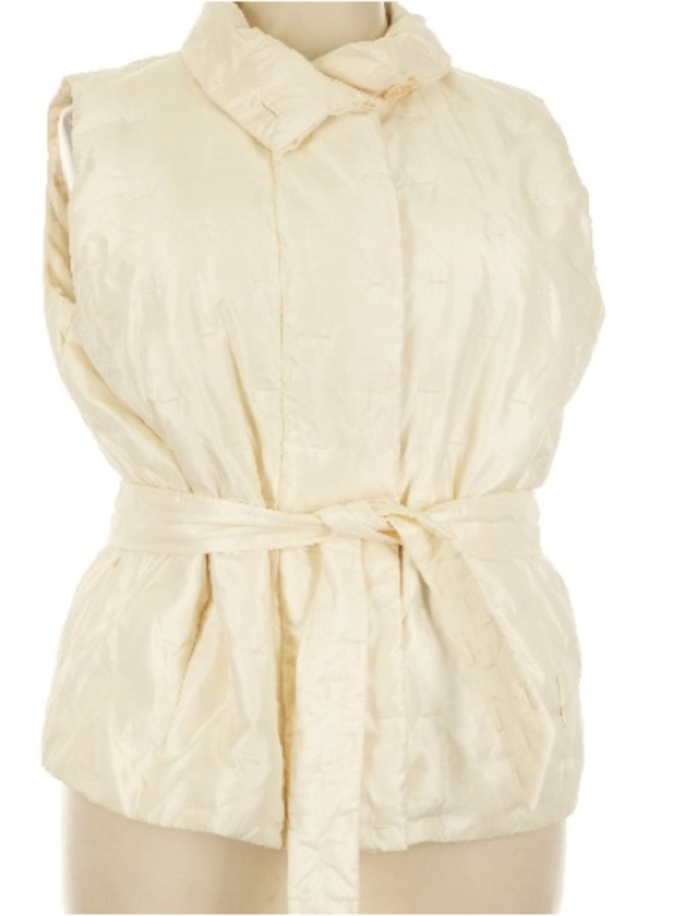 Talbots Quilted Belted Down Vest